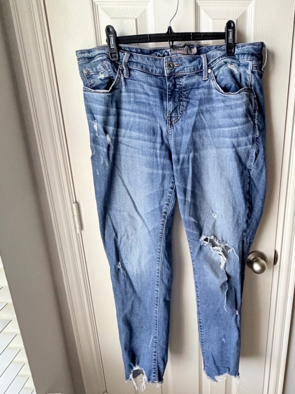 Torrid Women’s Size 16 Blue Distressed Boyfriend Straight Jeans